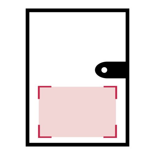 Vorderseite: 100 x 80 mm