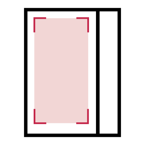 Vorderseite: 70 x 100 mm