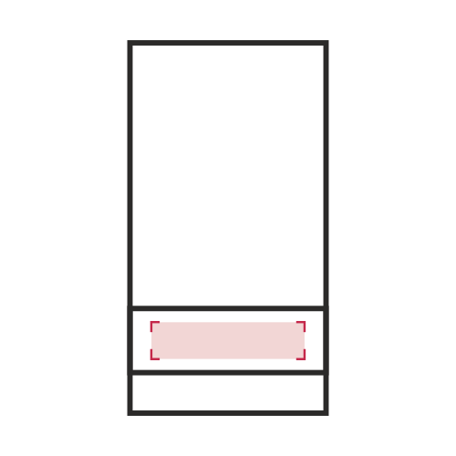 Vorderseite: 80 x 360 mm