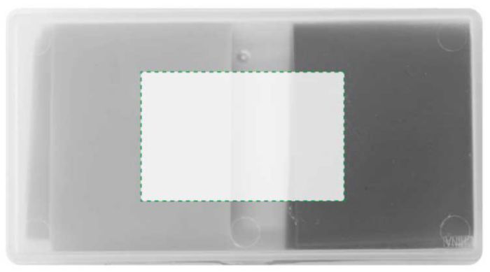 Rückseite: 90 x 35 mm