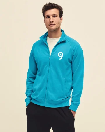 Leichte Fleecejacke mit Reißverschluss von Fruit of the Loom Raglanärmel