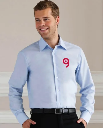 Weißes Herren Oxford Hemd Tailored Fit, mit steifem Kragen, Malfini