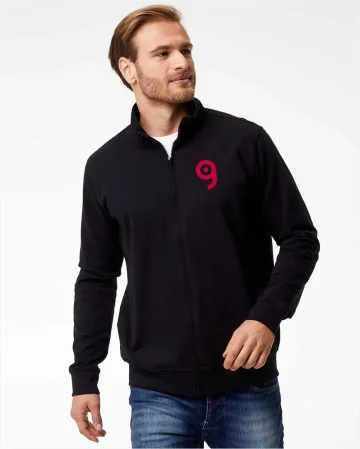 Hoodie Prince mit durchgehendem Reißverschluss, French Terry